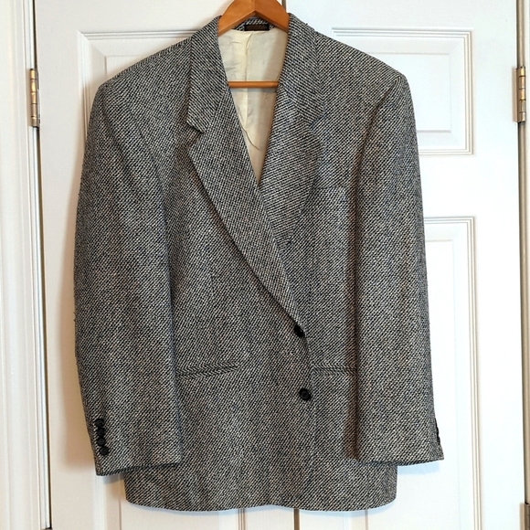 Rogers and Scott Other - Rogers & Scott Men's Black and White Wool Tweed Blazer